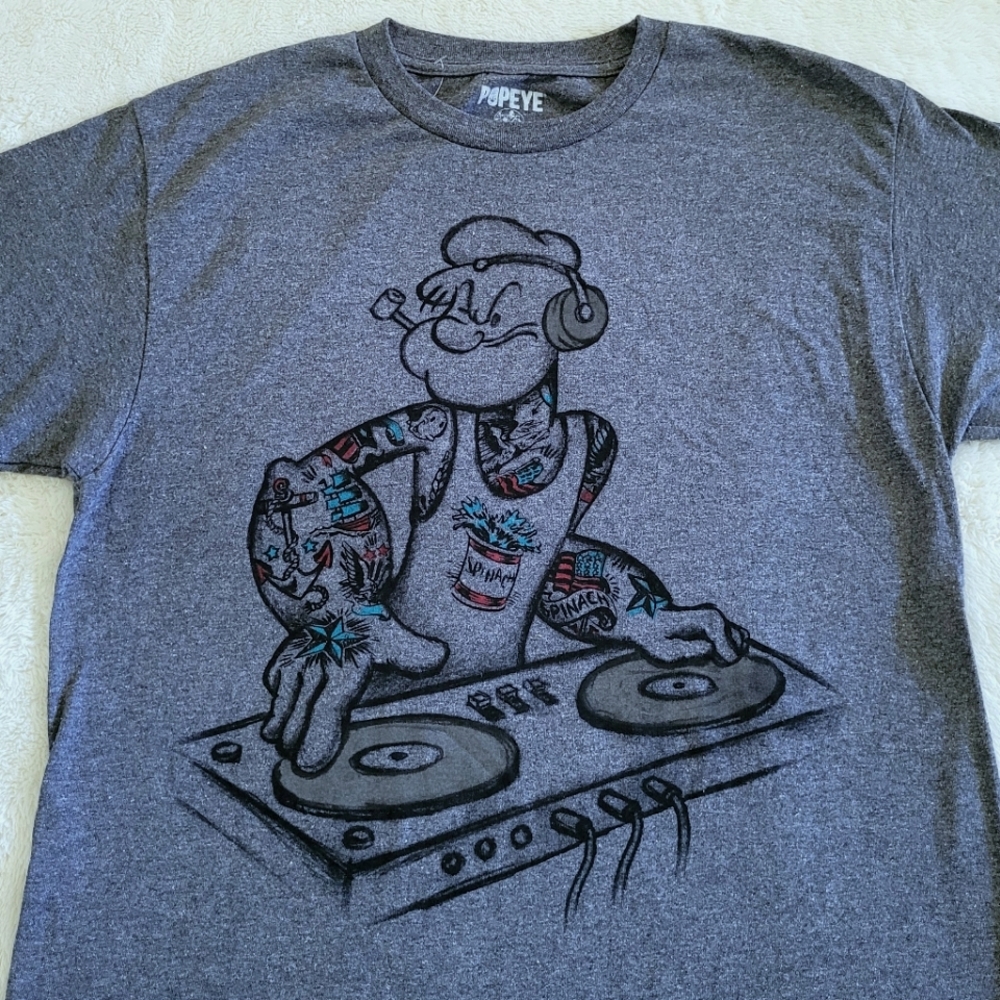 DJ🎧 Popeye💪Turntables Tee👕 - NWOT - Picture 10 of 10